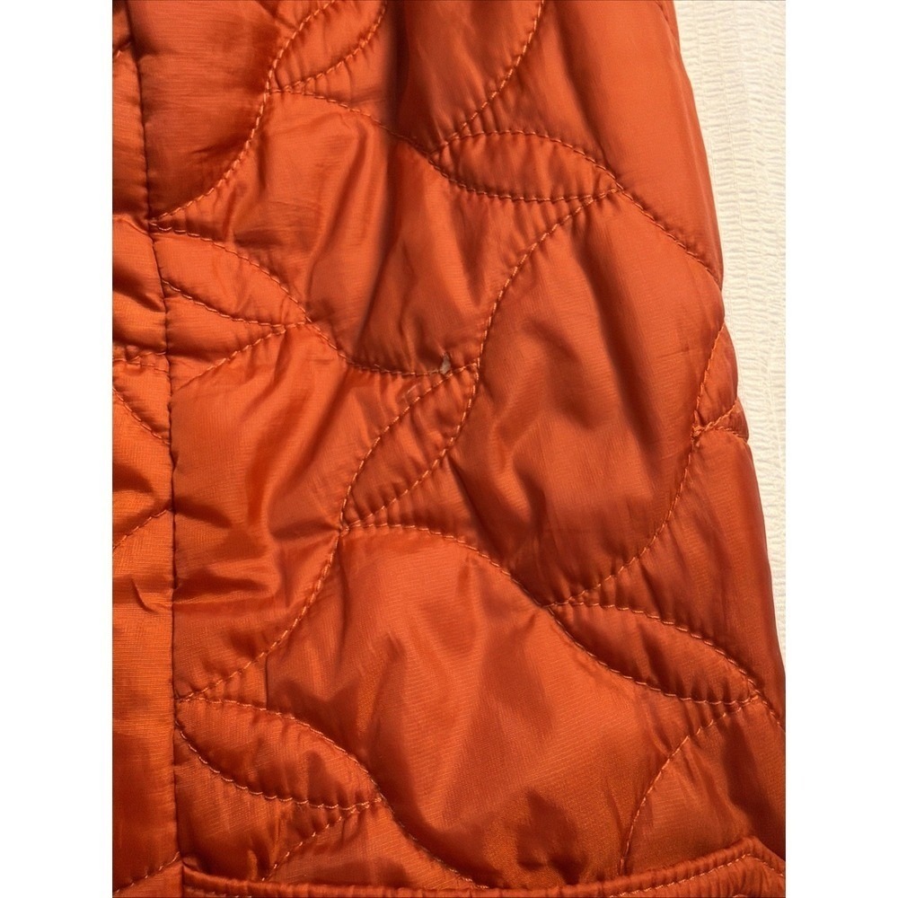 LANDS' END Women's Burnt Orange Quilted Lightweight Jacket Coat X-Small Preppy - Picture 5 of 6